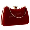 Saco de embreagem de festa de noite de camurça com chain top handbags feminino vermelho bolsa de ombro preto banquete