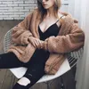 Autumn Winter Faux Fur Coat Women Casual Warm Soft Zipper Jacket Plush Overcoat Pocket Plus Size Teddy Female XXXL