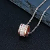 Fashion Classic Diamond Necklace High Quality Sliding Cylindrical Pendant Luxury Design Jewelry with Exquisite Gift Box Packaging229j