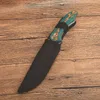 Promotion Outdoor Survival Straight Knife 440C Grey Titanium Coated Blade Full Tang ABS Handle Fixed Blades Knives With Nylon Sheath