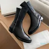 Botas de moto cool girl plana Casual clásico venta caliente Cadenas diseñador de moda bota nuevo fondo grueso lujo top cuero mujer diosa tiene