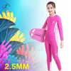 Maillot de bain 2.5mm néoprène combinaison pour filles combinaison de plongée ensemble une pièce enfants maillot de bain thermique