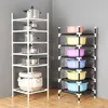 Kitchen Organizer Racks Floor Pot Washbasin Storage Basin Kitchenware Rack Shelf 211112