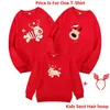 Vuxna barn bomullst-shirt julmoder dotter fader baby kläder familj matchande kläder set ser 210521