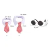 Costumes de chat cravate pour animaux de compagnie ensemble de lunettes de soleil rondes en métal lunettes de chien avec collier de chiot tenue de fête Costume vêtements