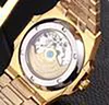 Máquinas 40mm relógios automáticos modelo vidro safira relógios 18 k ouro relógio de aço inoxidável