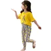 Abbigliamento per bambini Maglietta floreale per ragazze + Abiti corti per bambini per abiti con motivo a cuore Abiti estivi 210527