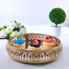 Dishes & Plates Metal Wedding Cake Stand Decoration Party Mirror Tray Dessert Electroplate Gold Cupcake Table Home Display Tools242Z