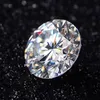 Moissanite 100% authentique, 2 carats, couleur D VVS1, coupe ronde, ample, pour bague, grandes pierres précieuses, avec certificat de réussite du Test de diamant