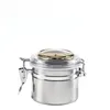 Boîte à tabac de pot hermétique d'accessoires d'acier inoxydable de taille moyenne pour le bong de pipe à eau de fumée en verre