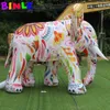 Stage Kleurrijke Grote Opblaasbare Olifant Cartoon Decoratie Voor Partij / Evenement / Concert