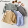 Kimutomo Plaidskjorta Kvinnor Vår Koreanska Mode Kvinna V-Neck Loos Casual Short-Sleeved Blouse Outwear Elegant 210521