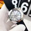 Top Marca Designer Mens Relógios de Negócios Homem de Negócios Pulso de Pulso de Borracha All Discos de Trabalho Cronômetro 42mm Diamante Assista Presente do Dia dos Pais para Homens Presentes de Natal