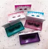 Partihandel Magnetic Eye Lash Box Försäljningspaket för 8mm-30mm Full Strip Eyelashes 3D 5D 6D 100% Real Mink Lashes2021