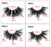 Makeup False Eyelashes 25-27mm 8D Mink Hair Eyelashes 9 Styles Fuzzy Curl Soft Extension Real Mink Päls med Laser Silver Box