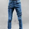 Jeans droits Hommes Taille Haute Jean Printemps Été Boyfriend Streetwear Skinny Cacual Designer Long Denim Pantalon Pantalon 210716