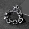 Creative Totem Heren Rvs Armband Link Chain 13mm 9 Inch 100g Gewicht Vintage Zwarte Sieraden