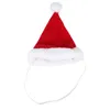 Joyeux Noël Mignon Chien Vêtements Petite Peluche Santa Chapeau Écharpe Vêtements Décoration De Noël Chiot Chaton Chat Bonnet Bonne Année Cadeau Fournitures Pour Animaux Accessoires JY0708