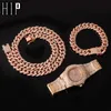 chain rose gold bracelet watch