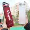 750/600 ml Outdoor Travel Draagbare Drinkware Tritan Plastic Whey Protein Powder Sport Shaker Fles voor waterflessen met stro 211122
