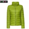 90 Real Whie Duck Down Coat Women Women Down Jacket Parka Winter 따뜻한 외투 18 Colors Slim Female Light Down Jackets 210412