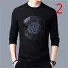 Men's long-sleeved t-shirt plus velvet thick autumn Korean version of the trend sweater 210420