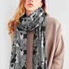 スカーフかわいいチベットテリア3 dプリント模造カシミヤスカーフ秋と冬の厚い暖かいショール