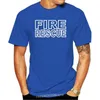 Men's T-Shirts Fire Rescue Firefighter Official Firemen Gear T Shirt Men Fashion Hipster Tops Short Sleeve Tees