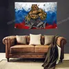 Rússia Orgulho Bear Bandeira Bandeira Arte Decoração Home Suspensão Bandeiras 4 Gromments em Cantos 3 * 5FT 96 * 144cm Inspirational Wall Decor Pintura de parede Pôsteres