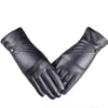 Cinq doigts gants hiver cuir femmes fille luxueux Super chaud cachemire mitaines femme mitaines gant Luvas De Inverno