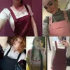 Sonbahar Kış Kadın Casual Kolsuz Cep Retro Kadife Elbise Kadın Vintage Parti Gevşek Askı Sundress 210514