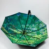 Regenschirme Les Meule Claude Monet Ölgemälde Regenschirm für Frauen Automatische Regen Sonne Tragbare Winddicht 3fold7860245243v