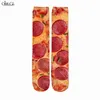 Men's Socks Party Food Pizza Fashion Funny 3D Print Women's Hip Hop Selling Straight Drop