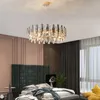 Pendelleuchten Postmodern Luxus Kronleuchter Licht Home El Villa Lobby K9 Kristall Hängeleuchte Indoor Dekorative E14 Lampe