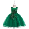 New Kids Dresses for Girls Summer Wedding Princess Dress Party Ball Gown Cute Baby Dress Birthday Formal Dress Flower Girl L5060 Q0716