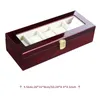 Uhrenboxen Hüllen Luxus 5/6 Slots Holzkiste Holzhalter für Männer Frauen Uhren Organizer Schmuck Veranstalter Drop