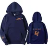 후드 가을 겨울 포뮬러 원 R Lando Norris McLaren 팀 레이싱 팬 까마귀 팀 남성/여성 Oversized Hoodies 211217