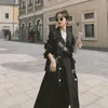 女性のトレンチコート女性の女性コート春秋のウインドブレーカー女性黒いデザインセンス長いセクションレディースマントファッション韓国