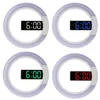 The latest wall clock, LED 7 colors, light switch, mirror hollow, multi-functional fashion electronic clock, home creative simple silent numbers