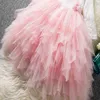 2021 Winter Hochzeit Blumenkleid für Mädchen Volle Hülse Herbst Kleidung Zeremonie Cosplay Kinder Kostüm Kinder Formale Party Kleid Q0716