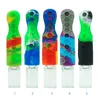 Smoke Pipe Silicone Colorful Portable Hookahs Tip Holder Shisha straight pipes with metal tips