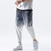 Nowy Hip Hop Streetwear Joggers Spodnie Mężczyźni Casual Cargo Spodnie Spodnie High Street Elastyczna Talia Gradient Kolor Harem Spodniki
