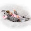 18 tum 42cmlifelike Reborn dockor Babies Silicone Reborn Baby Boy Dolls Baby Real Alive Toys for Girls Bebe Reborn Bonecas Q09273U