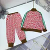 kids tracksuits clothing jackets pants 2piecs sutumn leisure sets pink color childrens 21AW suit brand girls boys cotton coat siz5783372