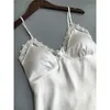 Bawełniany dwuczęściowy zestaw kobiet sutą jedwabna piżama seksowna klatka piersiowa odzież nocna Kobiety Letnie koronkowe odzież domowa Kobiety bielizny 210417