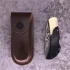 Boda DK034 Damascus Blade Brass + Ebony Handle Collection Folding Mes Outdoor Camping Hunting EDC Tool