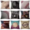American Football Baseball Rugby Series Cushion Cover Cotton Linen Pillowases Hem Dekorativ kudde för soffa bil cojines kudde5826646
