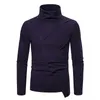 Dark Irregular Men T Shirts Full Sleeve Solid Slim T-shirt Turtleneck Pullover Geometry Streetwear Splicing Camisetas 210524