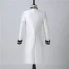 Złoto haft Gothic Victorian TailCoat Jacket Mężczyźni średniowieczny Cosplay Costume Mężczyzna Pirate Viking Renaissance White Tuxedo Coats 210522