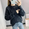 Pullover Teens Big Girl Child Blue O-Neck Twisted Sweater Women Autumn Spring Long Sleeve Cashmere Pullovers Female Knitted Jumper Tops